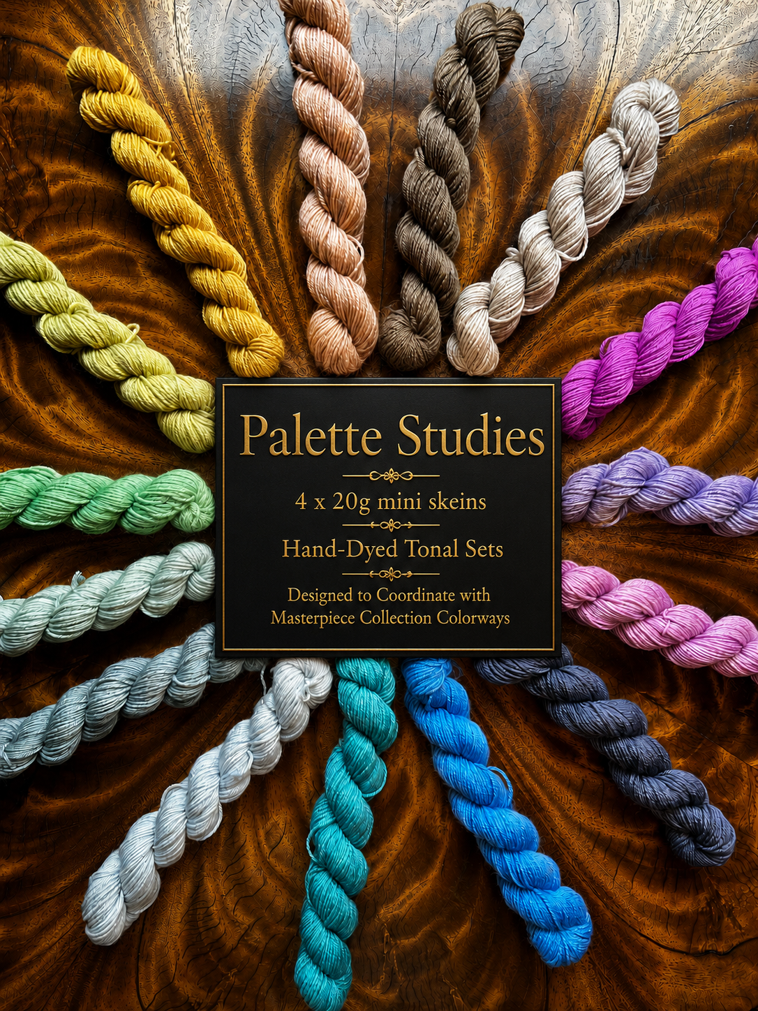 Palette Parings mini skein tonal sets hand dyed in Minneapolis by Painted Skein