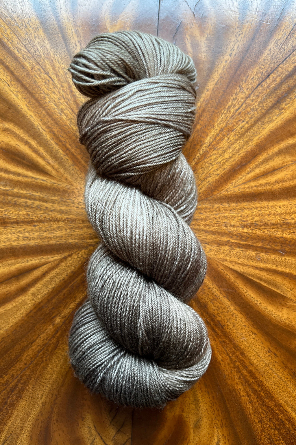 Hand dyed in Minneapolis, 100g Olive Brown merino yarn, coordinates with Painted Skein Masterpiece collection.