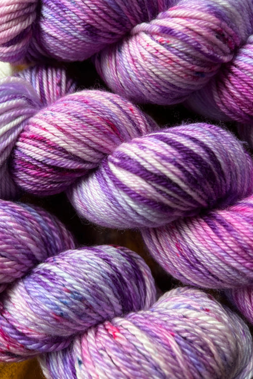 Get lost in the dreamy vineyard lavender, magenta, and deep purple hues of Grape Escape yarn.