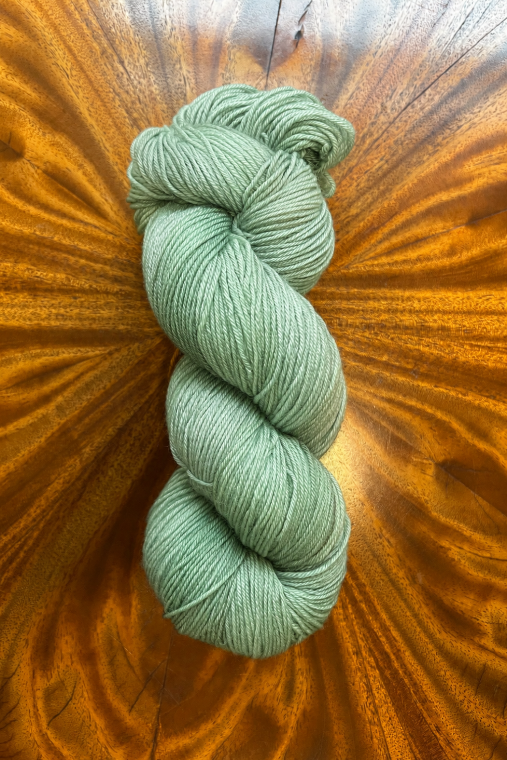 Hand dyed in Minneapolis Sage merino yarn, coordinates with Masterpiece collection.