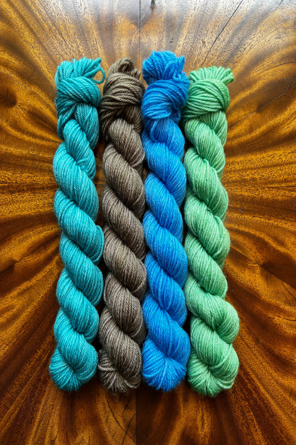 Palette Studies Tonal Set: Degas Dancer in Green, Hand Dyed Mini Skein Set No. 2