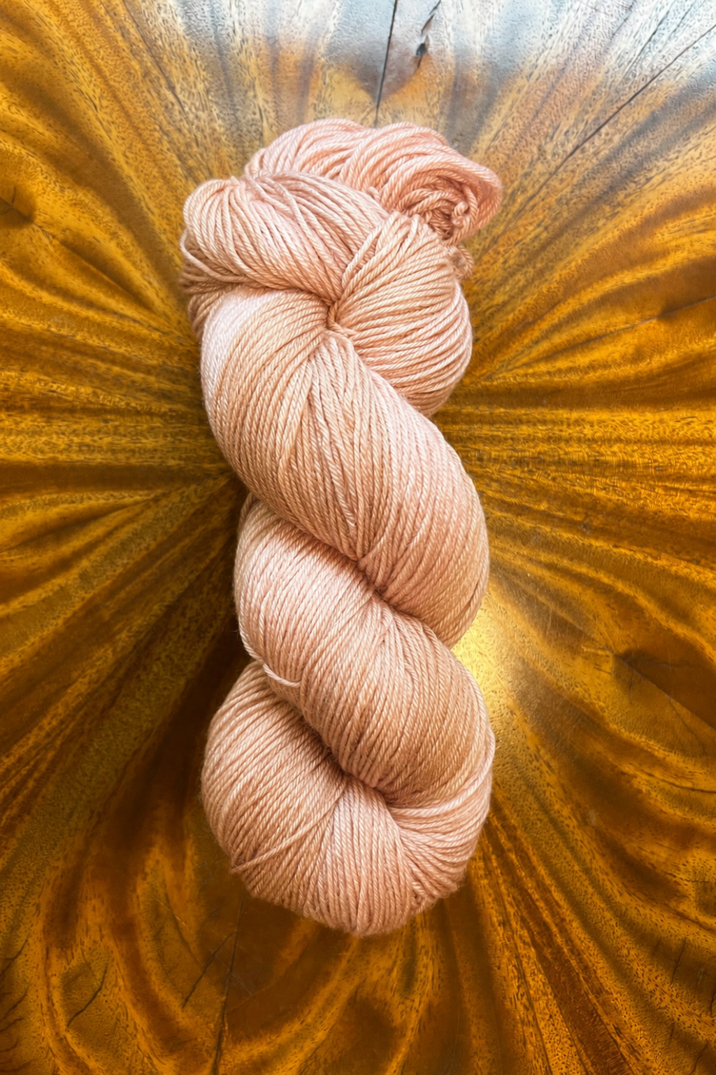 Hand dyed in Minneapolis by Painted Skein, Pink Sand Merino yarn, mix and match with Masterpiece collection.