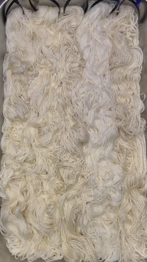 Video of Wild Fig Hand dyeing process in Minneapolis for youtube. Painterly air brushed and speckled merino yarn. Hand dyed in shades of brown, hot pink, purple, lavender, golden orange, green and blue.